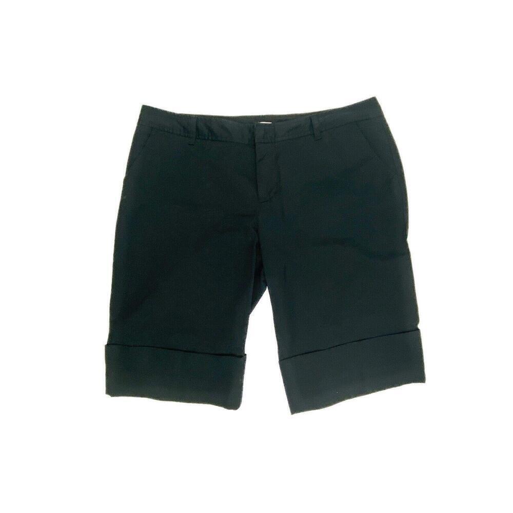 Gap Cuffed Bermuda Women's size‎ 14 Black Chino Shorts